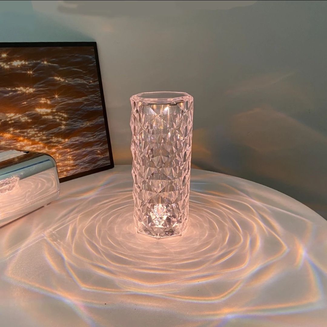 玫瑰水晶燈 熱銷中！【光影美學 西班牙ins風水晶燈】玫瑰水晶燈 拍照氛圍燈 浪漫小夜燈 放書桌，宿舍，床頭，飄窗······整個房間氛圍感滿滿！